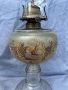 Pair of Glass Oil Lamps
