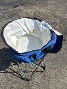Portable Folding Stool with Insulated Cooler Bag