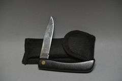 Kissing Crane Coal Miner Knife With Nylon Belt Sheath,