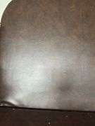 Brown Vinyl Folding Loveseat with Straps