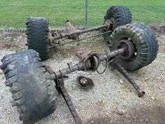 Set of Four Large Truck Wheels & Axles
