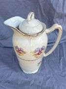 Floral Decorative Pitcher with Lid