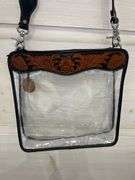 Myra Bag Clear Stadium Approved Tote with Leather Trim