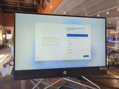 HP All-in-One PC and Onn Monitor with Keyboard and Mouse