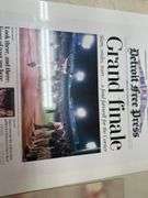 Kirk Gibson Signed Photo and Detroit Free Press "Grand Finale" Newspaper