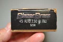 Partial Box (43) Of CCI Blazer Brass Ammo In .45 ACP Caliber,