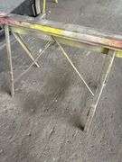 Metal Saw Horse with Wood Top