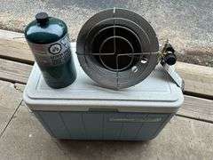 Coleman Cooler with Heater and Propane Tank