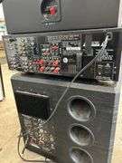 Denon AVR-2500 Receiver, Speaker, and Paradigm Subwoofer
