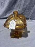1936 Imperial Amber Candy Cherry Pedestal