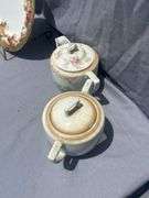 Floral China Plate, Creamer and Sugar Set