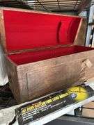 Red Felt-Lined Wooden Chest with Pittsburgh Load Binder