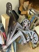 Tools, Including Levels, Bolt Cutters, and Metal Clamps