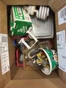 Box of Various Electrical and Plumbing Parts