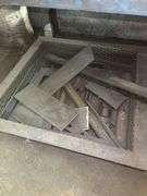Metal Work Bench with Vise, Rods, and Tools
