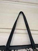 Myra Bag Black and Gray Woven Aztec Tote Bag