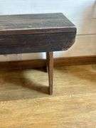 Rustic Dark Wood Bench