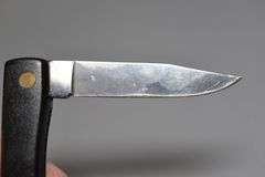 Kissing Crane Coal Miner Knife With Nylon Belt Sheath,