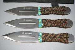 3 Smith & Wesson Bullseye Throwing Knives With Sheath,