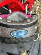 Wilson Golf Bag with Knight Evader Clubs and Golf Cart
