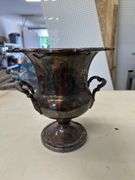 Silver Plated Two Handled Urn
