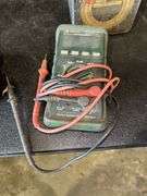 Machinist Tools, Pelouze Scale, and Multimeter