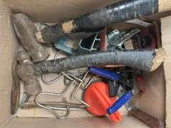 Box of Assorted Tools and Hardware