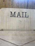 Wooden Mail Organizer with Key Hooks