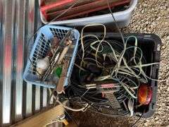 Tote Full of Tools, Electrical Wiring, and More
