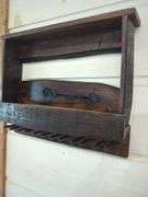 Rustic Wooden Pipe Rack
