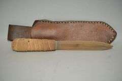 Custom Throwing Knife & Leather Sheath,
