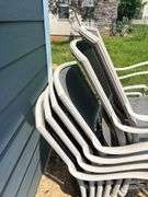 Set of Six Outdoor Patio Armchairs