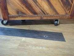 HANDCRAFTED WOODEN BAR OR COUNTER ON CASTERS
