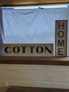 Home & Cotton Wooden Cutout Signs