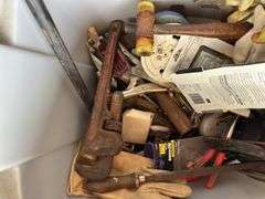 Tote Full of Tools, Electrical Wiring, and More