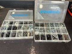 Shimano Hardware Assortment: Nuts, Bolts, and Washers in Organizer Cases