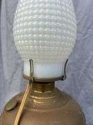 Vintage Style Hobnail Milk Glass Table Lamp