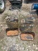 Pair of Metal Fuel Cans with Mounting Brackets