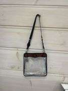 Myra Bag Clear Stadium Approved Tote with Leather Trim
