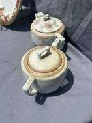 Floral China Plate, Creamer and Sugar Set
