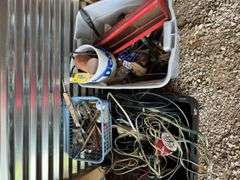 Tote Full of Tools, Electrical Wiring, and More