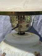Floral Decorated Glass Table Lamp