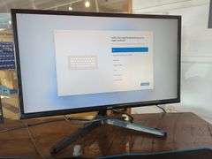 HP All-in-One PC and Onn Monitor with Keyboard and Mouse