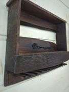 Rustic Wooden Pipe Rack
