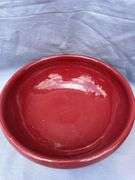 ByBee Red Glazed Pottery Pitcher and Bowl Set
