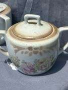 Floral China Plate, Creamer and Sugar Set