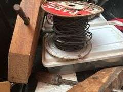 Assorted Tools and Items including Clamps, Blowtorch, Cable Spool, and More