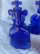 Collection of Violin Shaped Glass Bottles