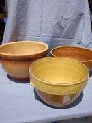 Collection of 3 Stoneware Mixing Bowls