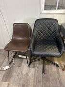 Pair of Modern Chairs - Brown & Black